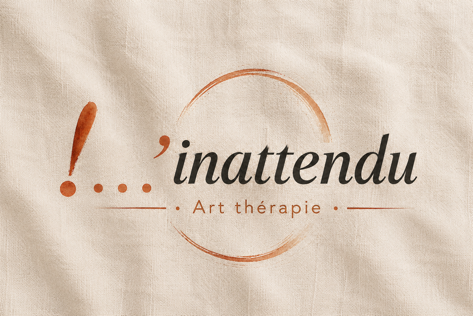logo inattendu sur drap lin